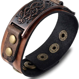 Vintage Leather Celtic Bracelet – Rugged & Symbolic