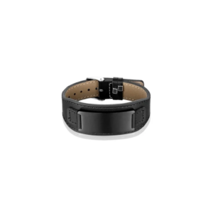 Black Leather Buckle Bracelet – Minimal & Bold