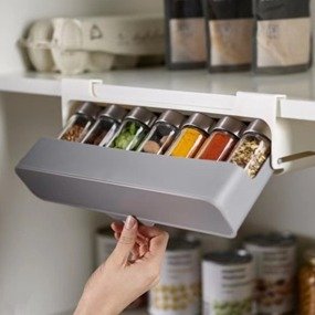 Under-Shelf Spice Self-Organizer